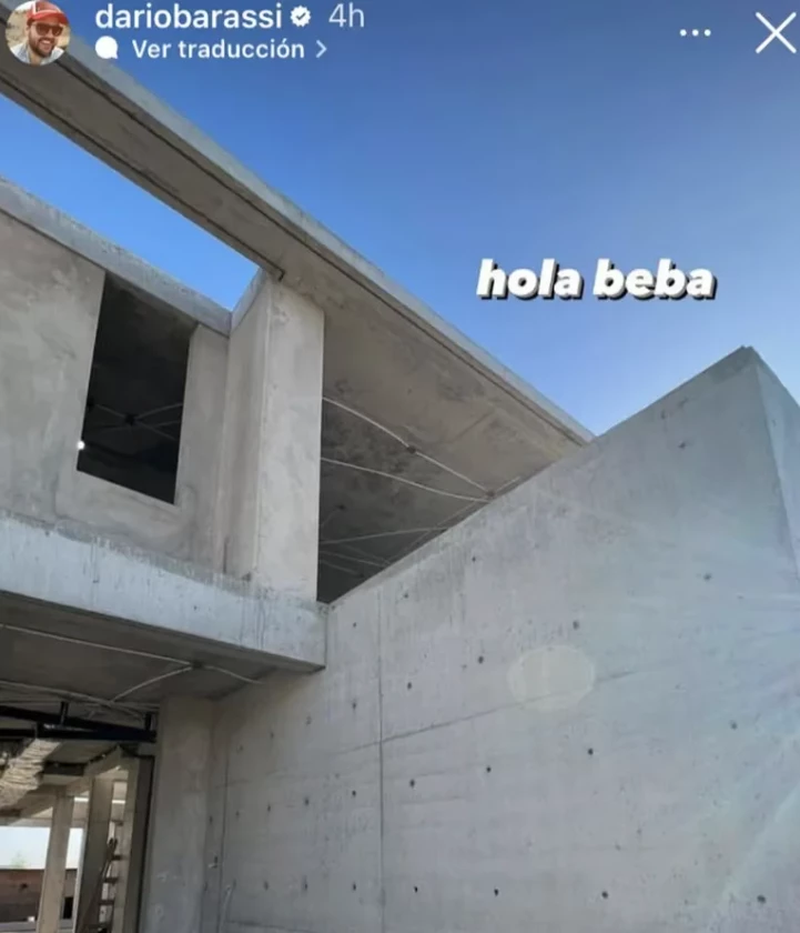 Dario Barassi mostró cómo marcha la construcción de su nueva casa con vista a un lago.