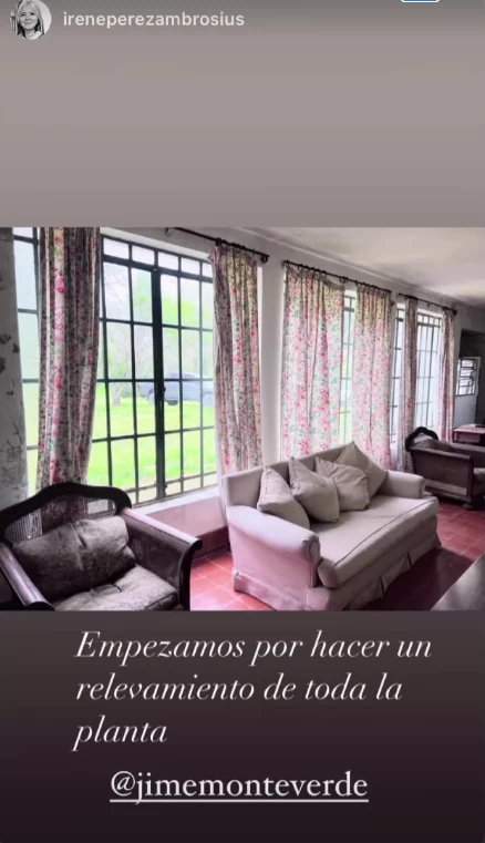 Jimena Monteverde mostró cómo marcha la remodelación de su casa de campo colonial.