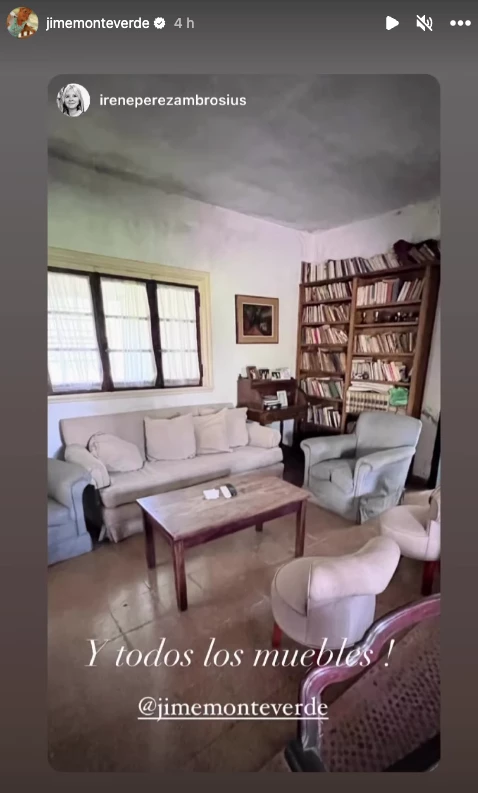 Jimena Monteverde mostró cómo marcha la remodelación de su casa de campo colonial.