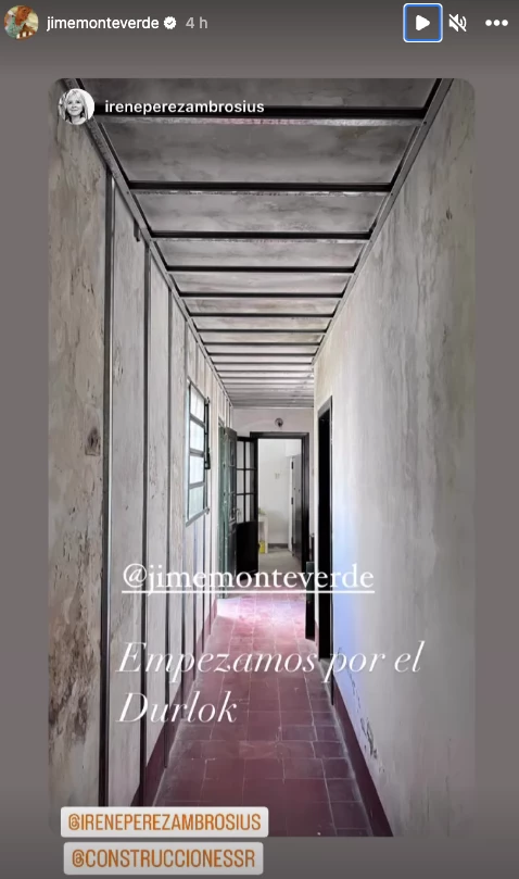 Jimena Monteverde mostró cómo marcha la remodelación de su casa de campo colonial.