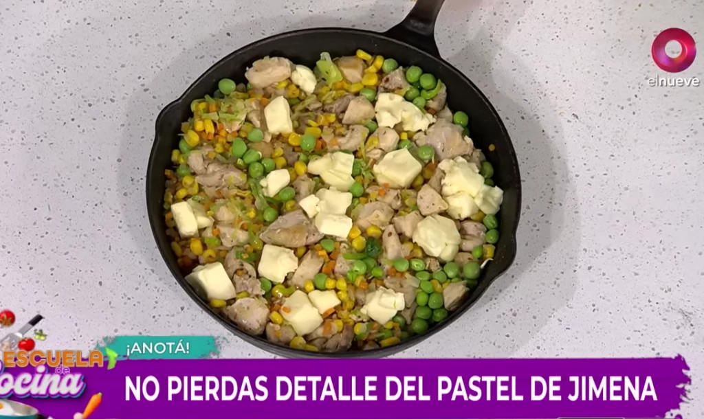 Pastel de pollo a la sartén