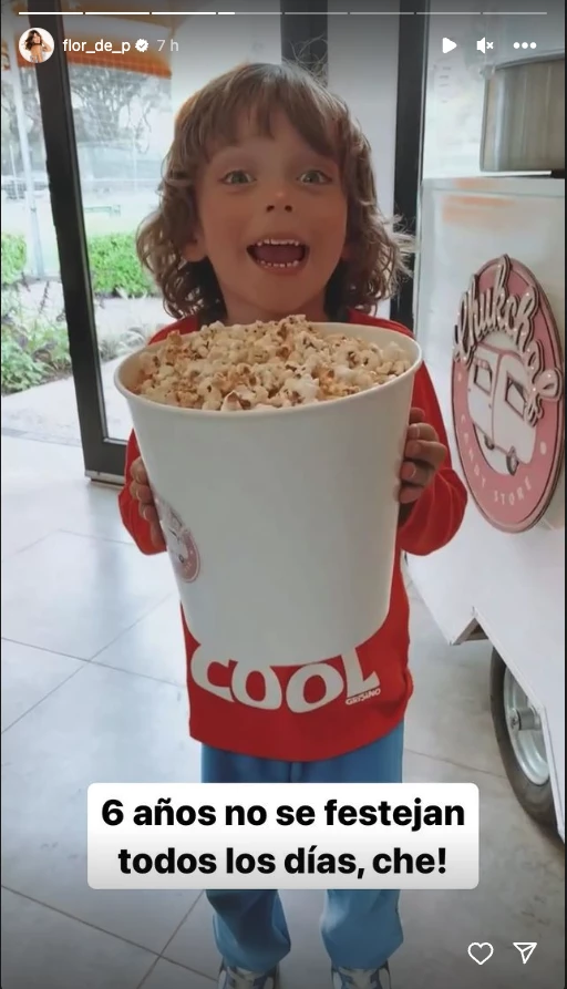 Cumpleaños de Felipe, el hijo de Flor Peña