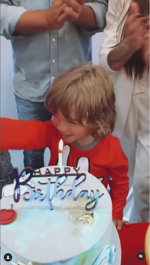 Cumpleaños de Felipe, el hijo de Flor Peña