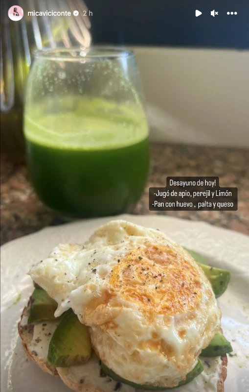 El desayuno proteico de Mica Viciconte