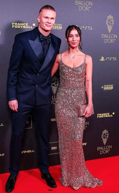 Haaland y su novia, Isabel Haugseng Johansen