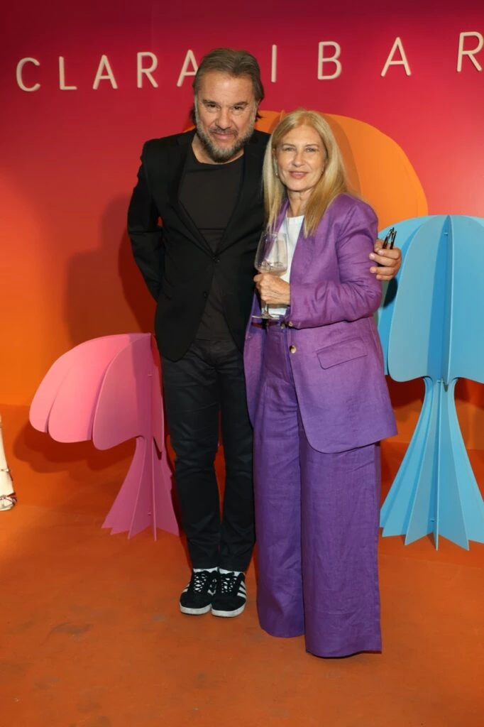 Claudio Cerini y Clara Ibarguren en el evento de Clara Ibarguren en Alcorta