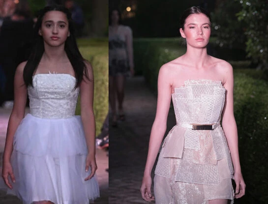 Lola Vila, la hija de Pamela David, y Helena Otamendi, la hija de Gege Neumann, se lucieron arriba de la pasarela