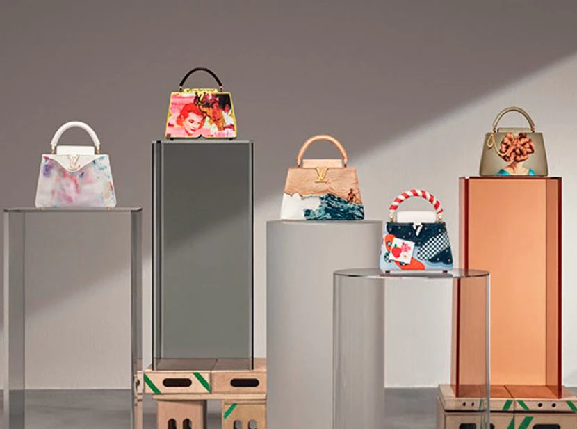 Diseño de Ziping Wang: Louis Vuitton presenta el capítulo cinco de la colección Artycapucines en colaboración con Billie Zangewa, Ewa Juszkiewicz, Liza Lou, Tursic & Mille y Ziping Wang.