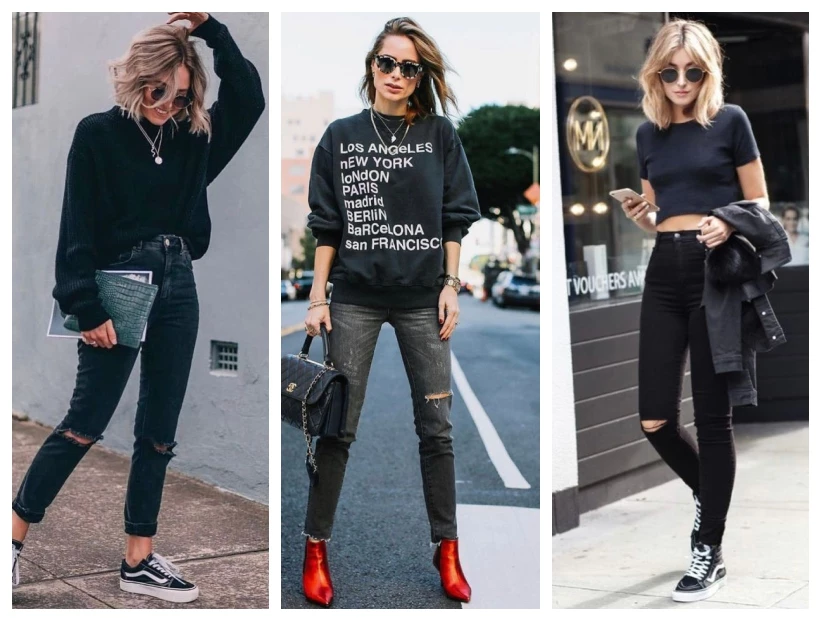 Destacada jean negros