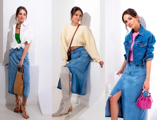 Moda práctica: cómo armar 3 looks cancheros con una falda de jean