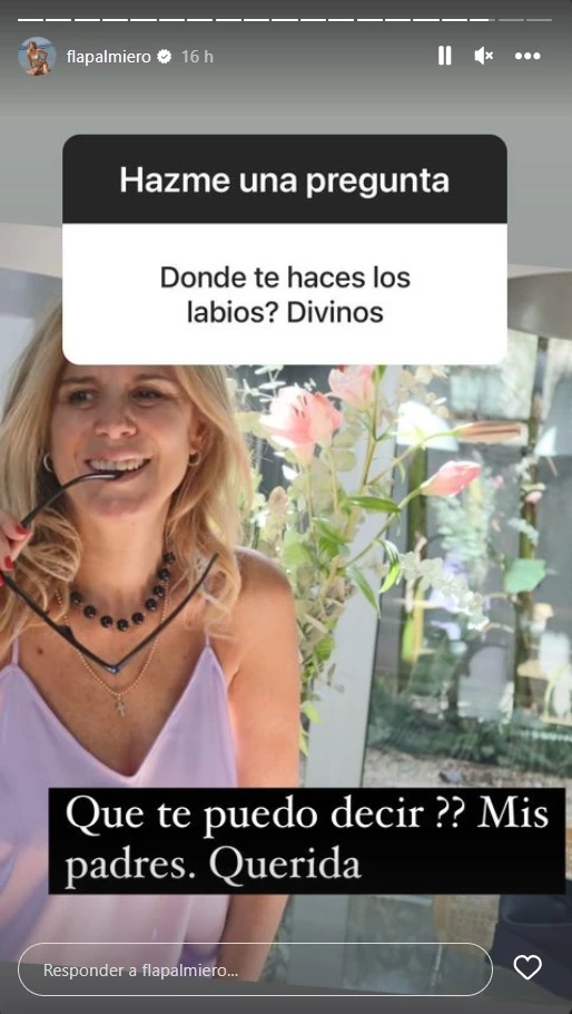 Flavia Palmiero aseguró no tener retoque estético en sus labios