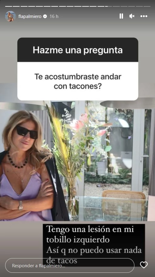 Flavia Palmiero contó que dejó de usar tacos
