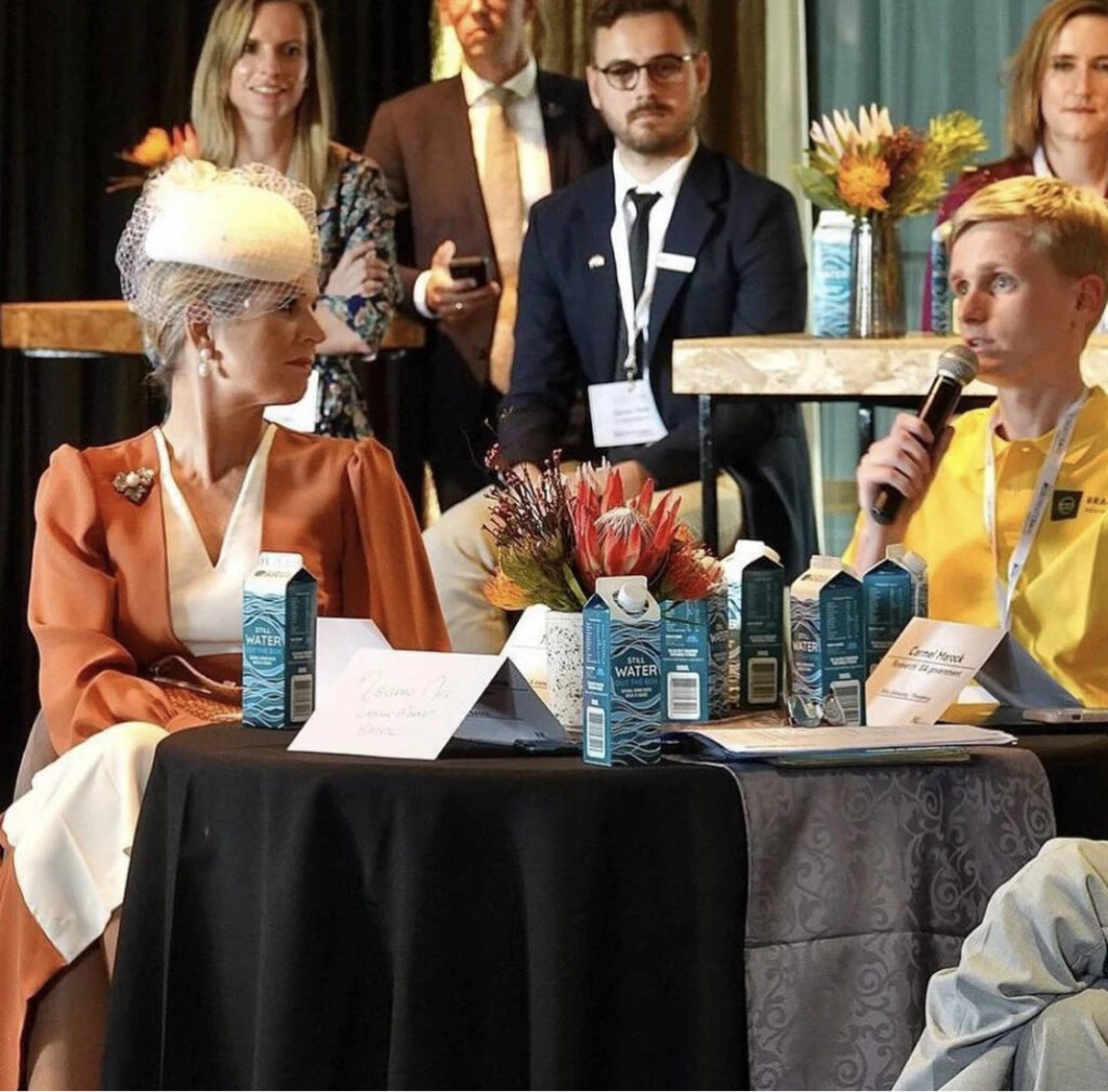 Máxima repitió uno de sus looks preferidos en Sudáfrica. Foto: Instagram.