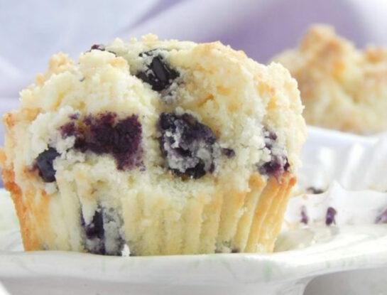 La receta de muffins de arándanos que no lleva manteca