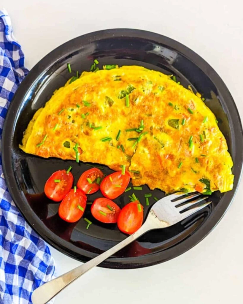 Omelette de zanahoria, espinaca y ricota