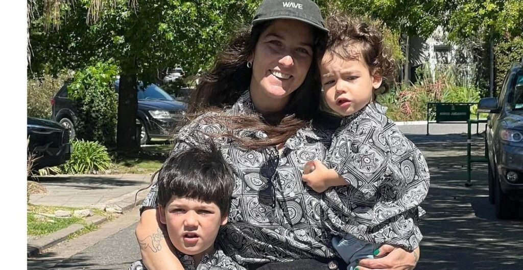 Juana Repetto y sus hijos