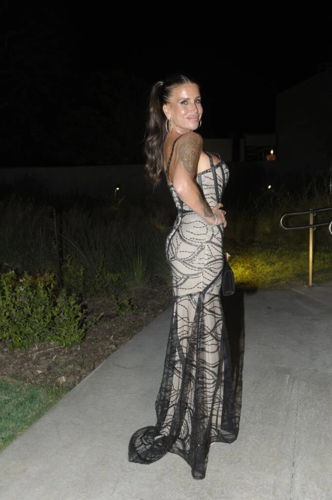 Flor Peña en el cumpleaños de 15 de Juan Otero, su hijo.