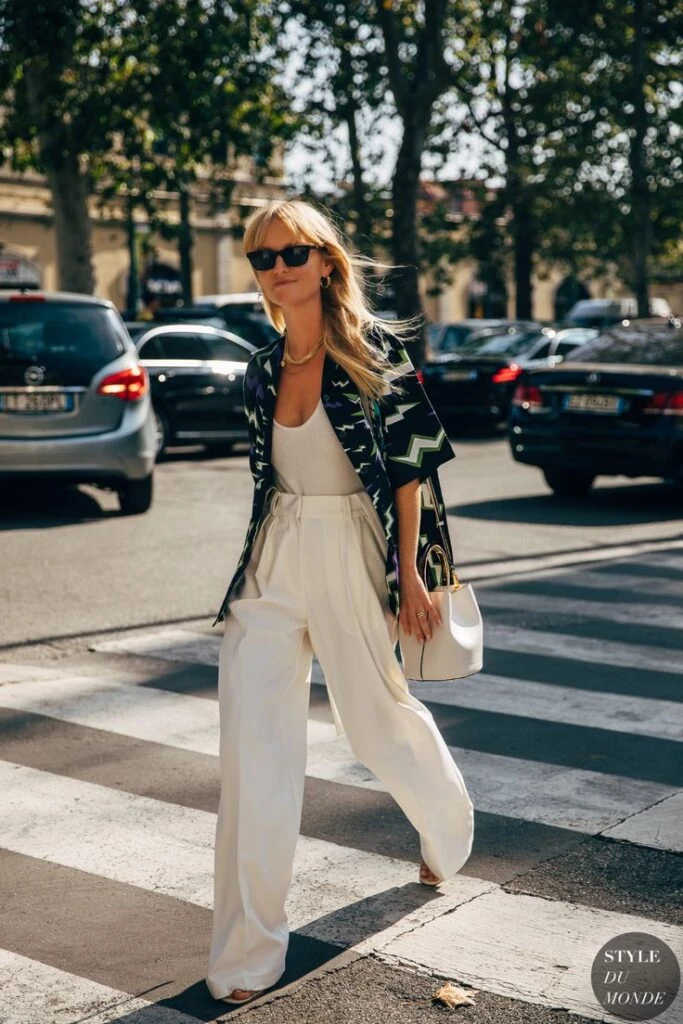 así se lleva el pantalón blanco, el básico infalible de la primavera