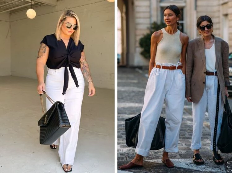 10 outfits con pantalón blanco, así lo llevan las expertas en moda
