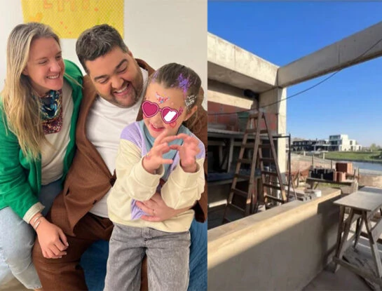 Dario Barassi mostró cómo marcha la construcción de su nueva casa: en un barrio cerrado y con vista al lago