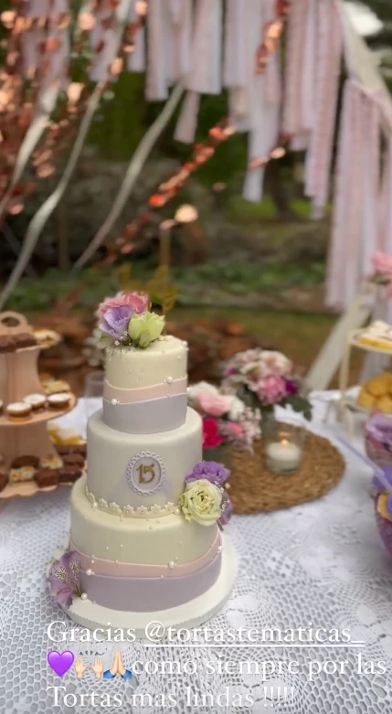 Nicole Neumann mostró las fotos de la deco personalizada del cumple de 15 de Indiana