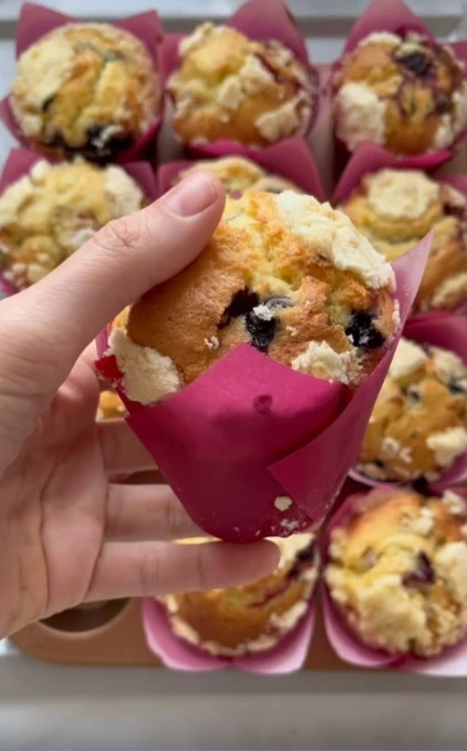 muffins de arándanos receta
