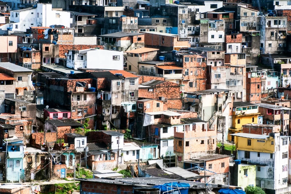 Barrio carenciado de la ciudad de Salvador.