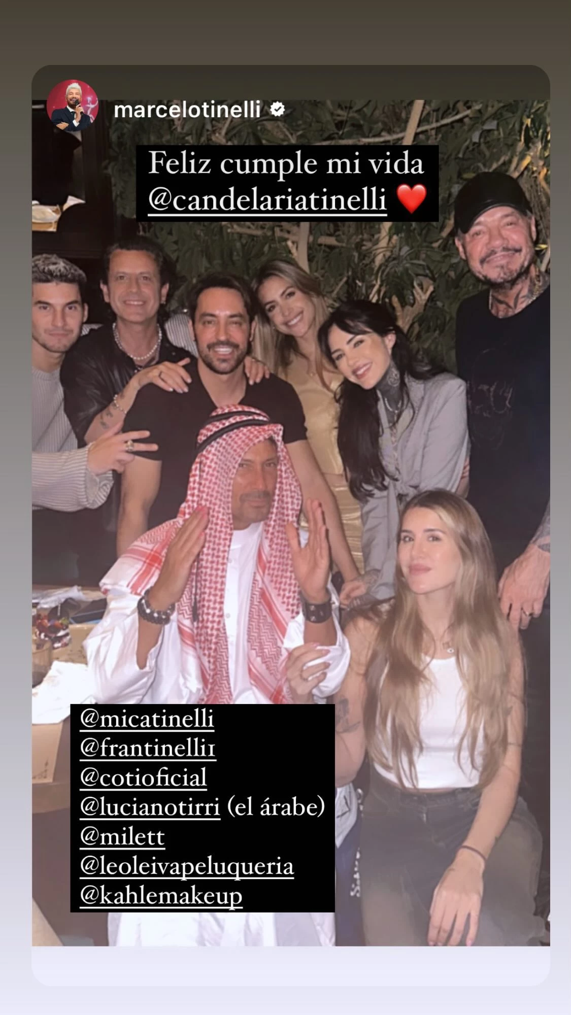 Milett Figueroa en el cumpleaños de Cande Tinelli