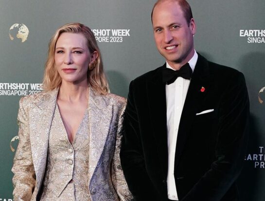 Cómo fue el encuentro entre Cate Blanchett y el príncipe Guillermo de Gales en los Earthshot Prize