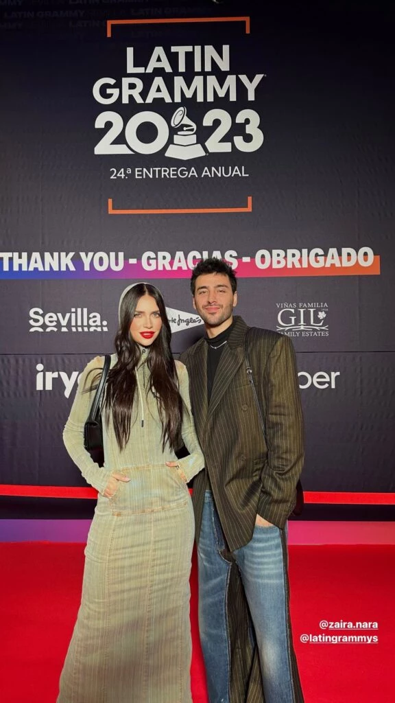 Zaira Nara en la red carpet de los Latin Grammy 2023