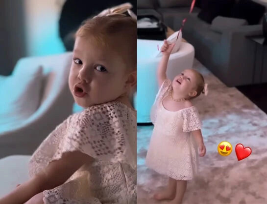 El tierno video de la hija de Pampita, Anita, hablando con su papá, Roberto García Moritán