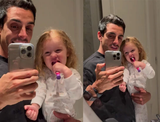 El tierno video de Ana García Moritán, la hija de Pampita, lavándose los dientes junto a su tío Guille Ardohain