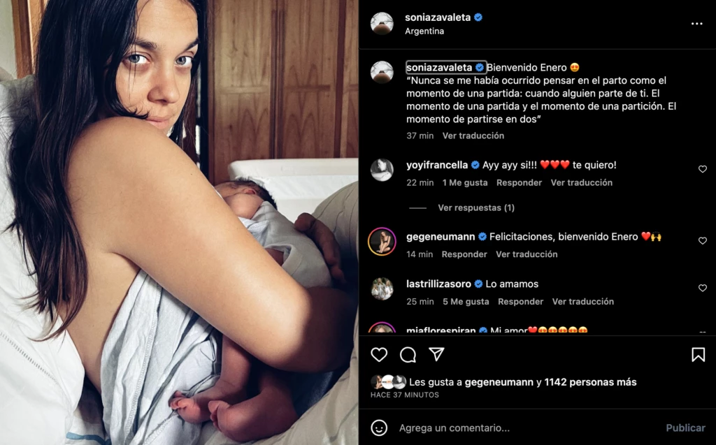 Nació Enero, el hijo de Sonia Zavaleta