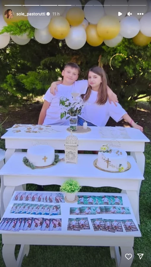 La comunión de Regina, hija de Soledad Pastorutti