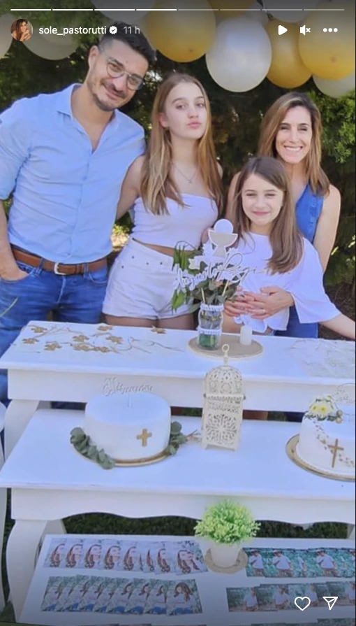 La comunión de Regina, hija de Soledad Pastorutti