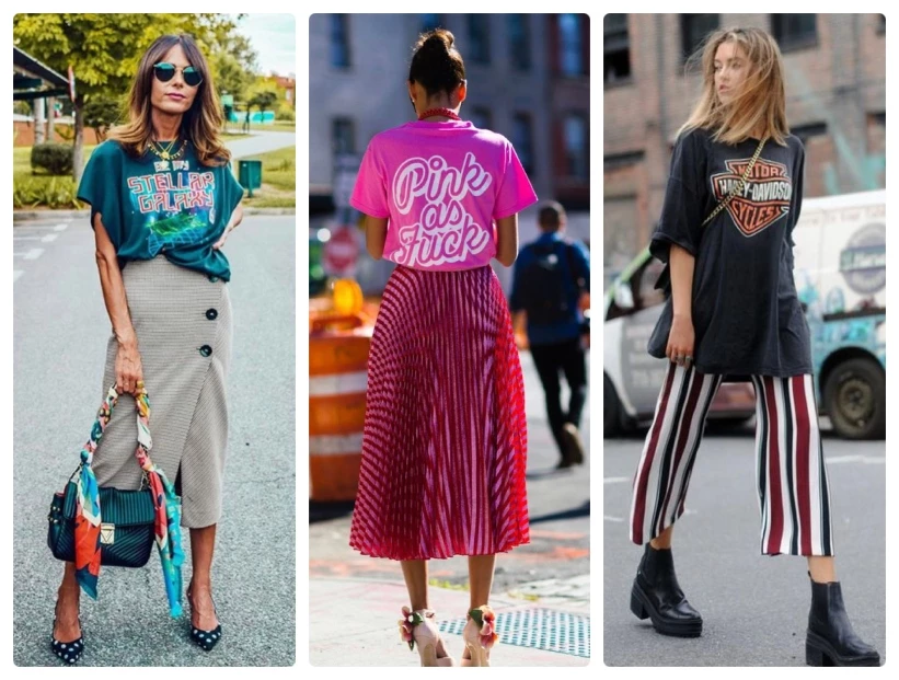 Destacada remera estampada