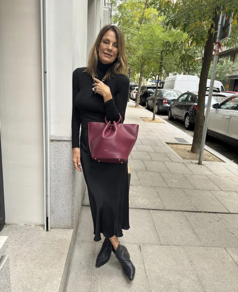 El look súper chic de Nequi Galotti en Madrid. Foto: Instagram.