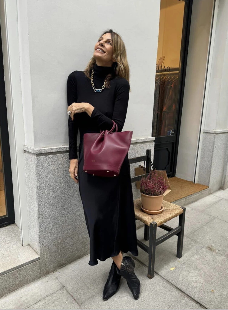 El look súper chic de Nequi Galotti en Madrid. Foto: Instagram.