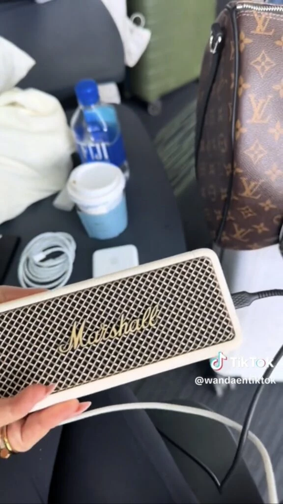 Esto lleva Wanda Nara en su bolso de viaje. Foto: TikTok.
