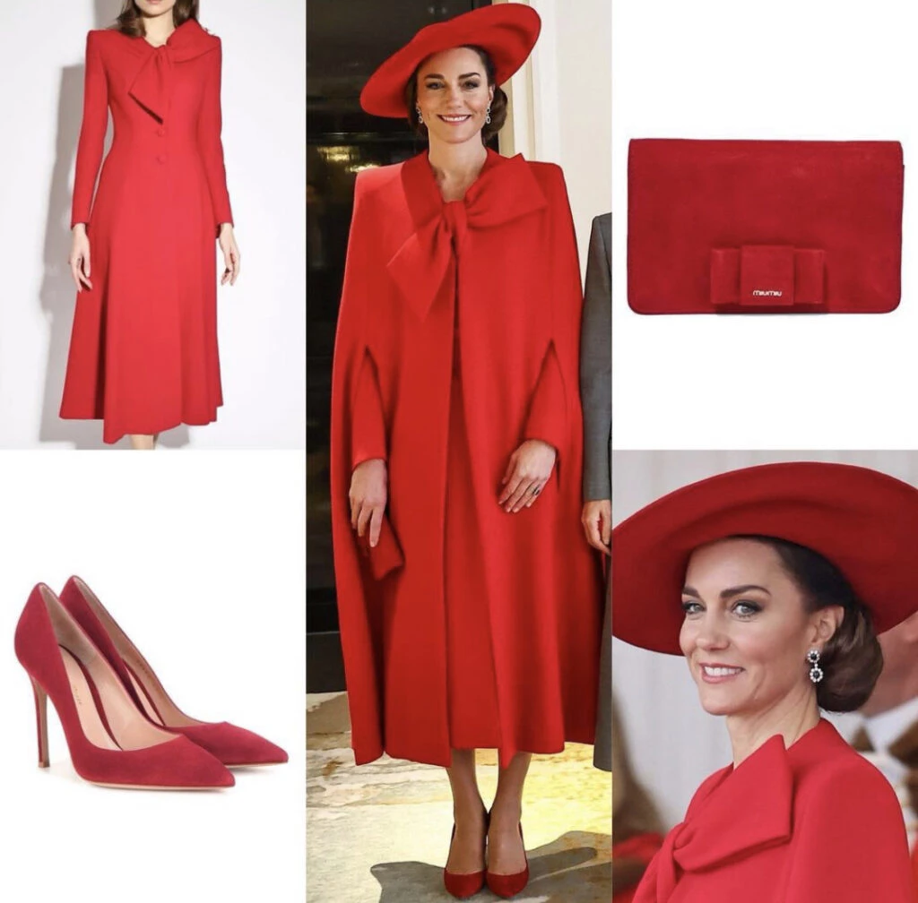 Kate Middleton deslumbró con su outfit monocromático para recibir al presidente coreano Kim-Jong-un. Foto: Instagram.