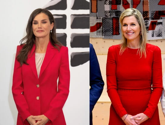 Letizia y Máxima dan cátedra con el color "royal" por excelencia