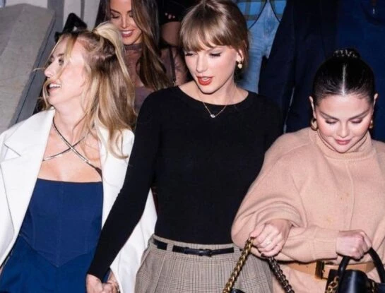 El look preppy elegido por Taylor Swift en una salida de chicas por Nueva York