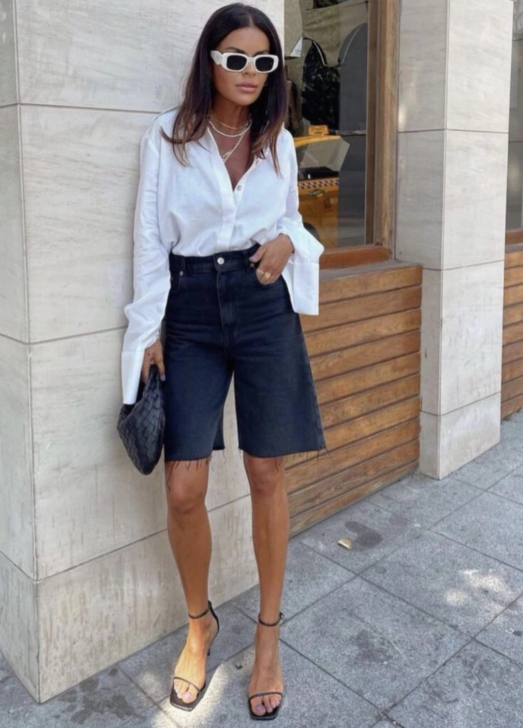 Vuelven las bermudas y se usan así. Foto: Pinterest. 