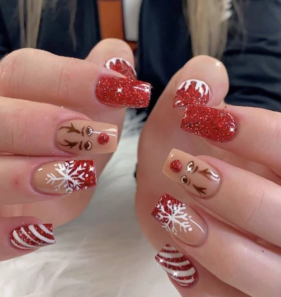 Nail Art con Glitter.