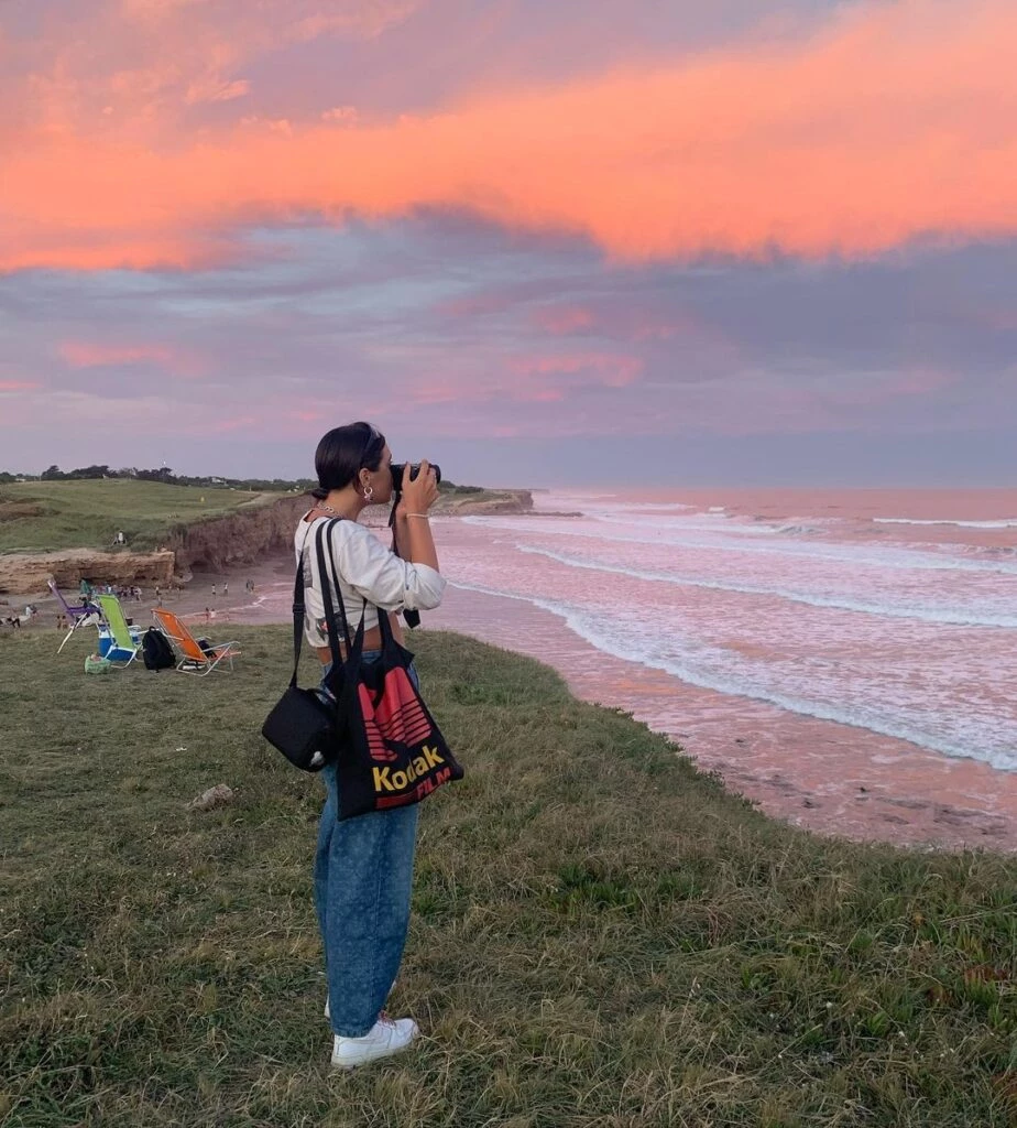 Delfi Pignatiello como fotógrafa.