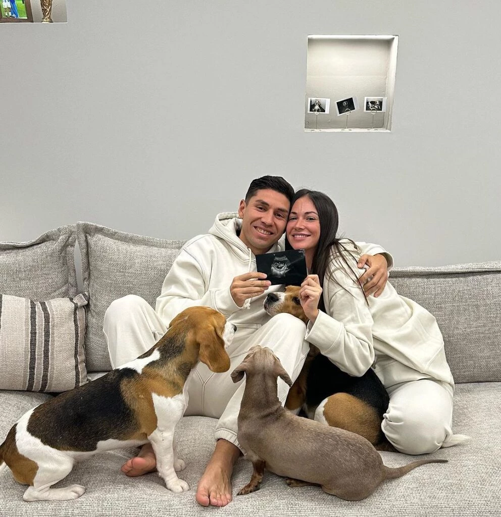 Gonzalo Montiel y su pareja serán padres por primera vez. Foto: IG.
