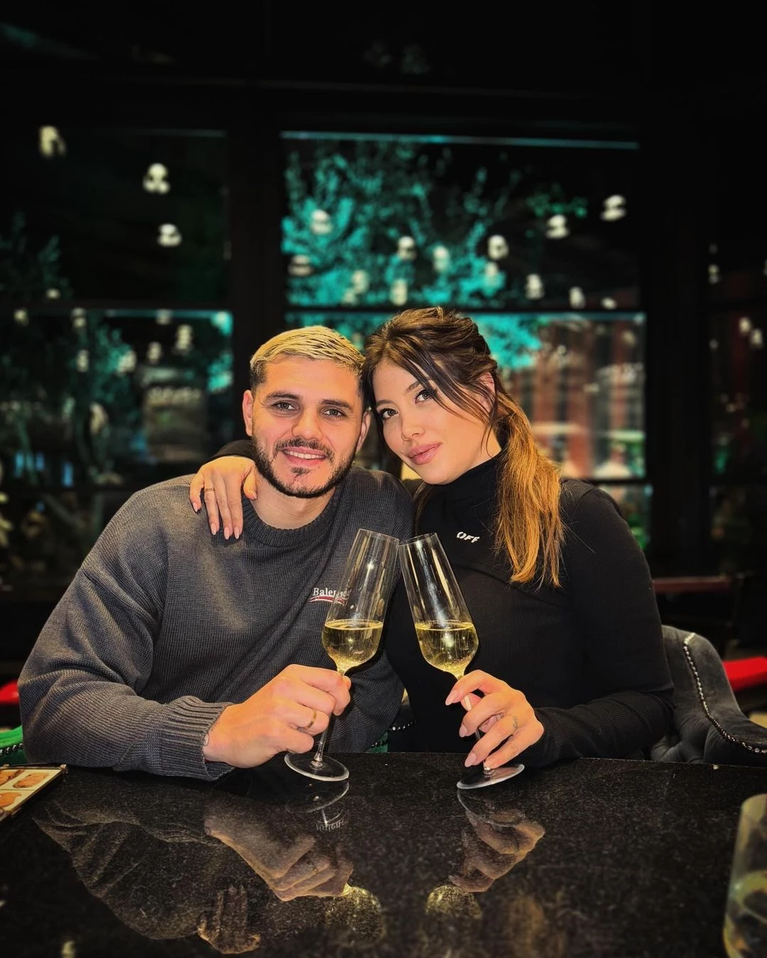 Mauro Icardi y Wanda Nara. Foto: IG.