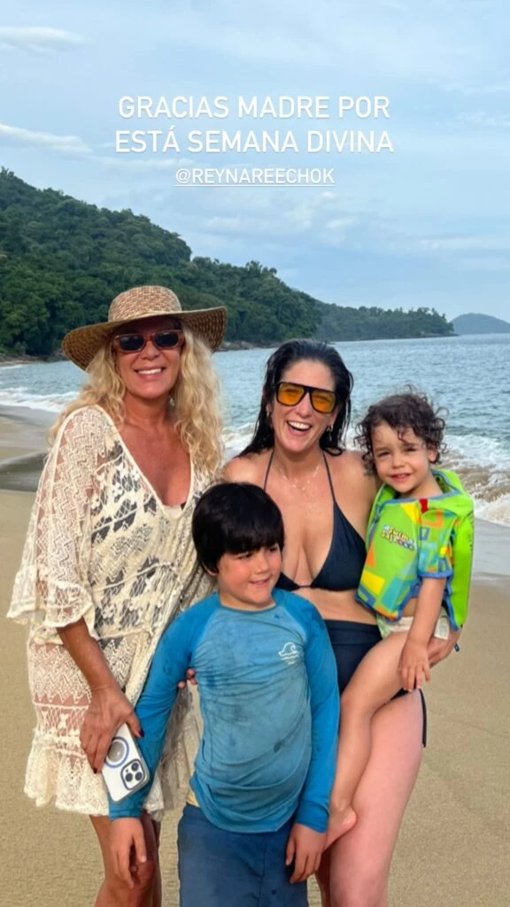 Reina Reech junto a su familia. Foto: IG.