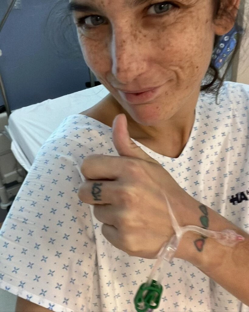 Juana Repetto en el quirófano.