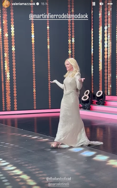 Valeria Mazza con Marcelo Tinelli en el Bailando